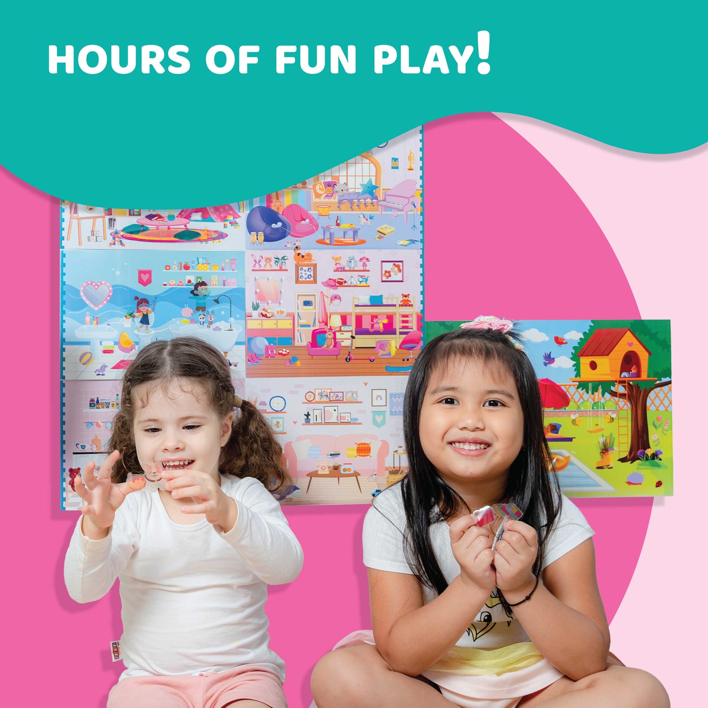 Sticker Dollhouse – Design Your Dream Doll House with 750+ Reusable Stickers, Interactive Pretend Play Set for Kids, Gifts for Girls Ages 3 4 5 6 7 8