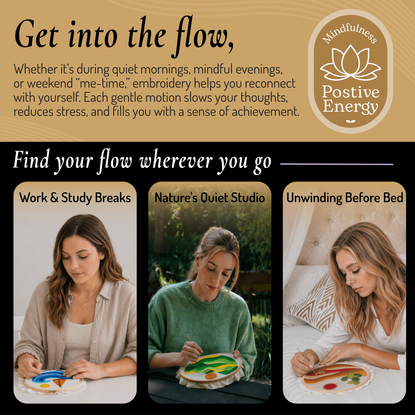 Unwynd Embroidery Kit – The Landscape Edition Pack of 3