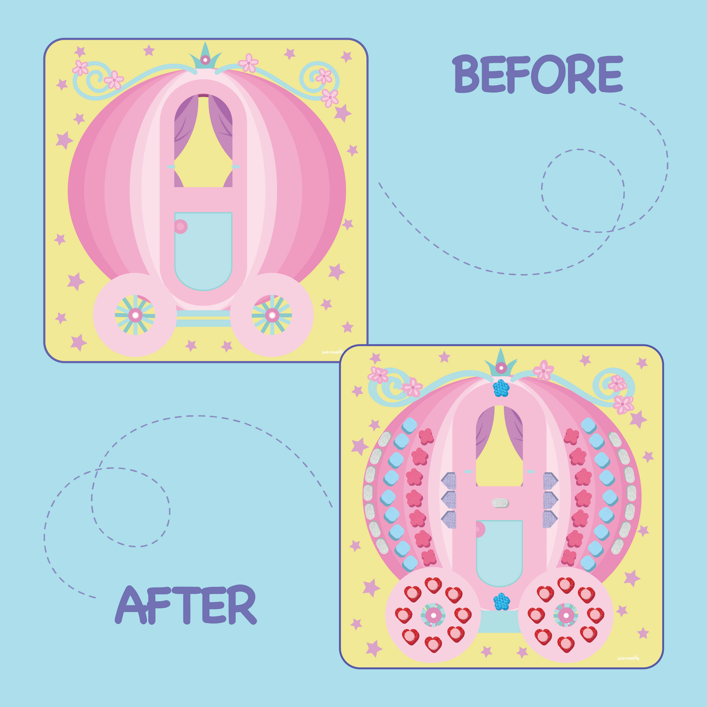 Sensory Craft Activity – Touch & Stick Textures - Magical, No Mess Sticker Craft for Kids, Craft Kits, Sensory DIY Activity, Gifts for Boys & Girls Ages 3, 4, 5, 6, Travel Toys