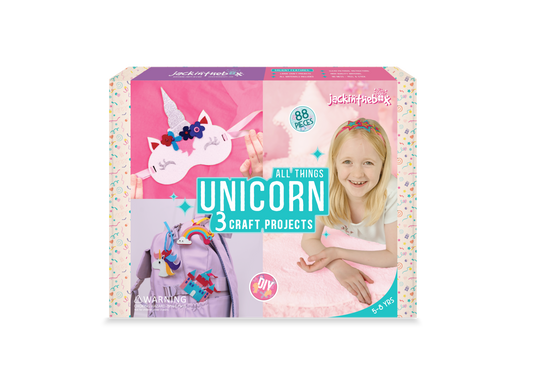 Unicorn Themed Art and Craft Kit for Girls | 3 Chunky Craft Projects | Best Gift for Girls Ages 5 6 7 8 9 10 Years