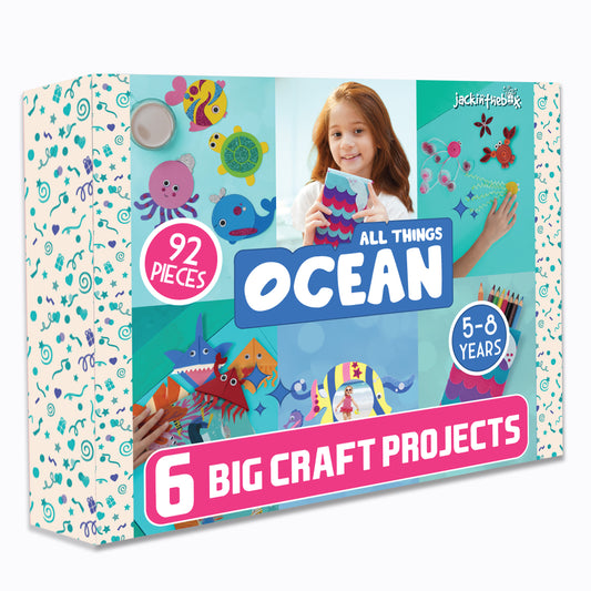 jackinthebox Under The Sea Themed Craft Kit | Includes Beautiful Felt Mermaid Sewing Kit | 6 Different Crafts-in-1 | Best Gift Girls Ages 6 to 10 Years (6-in-1)