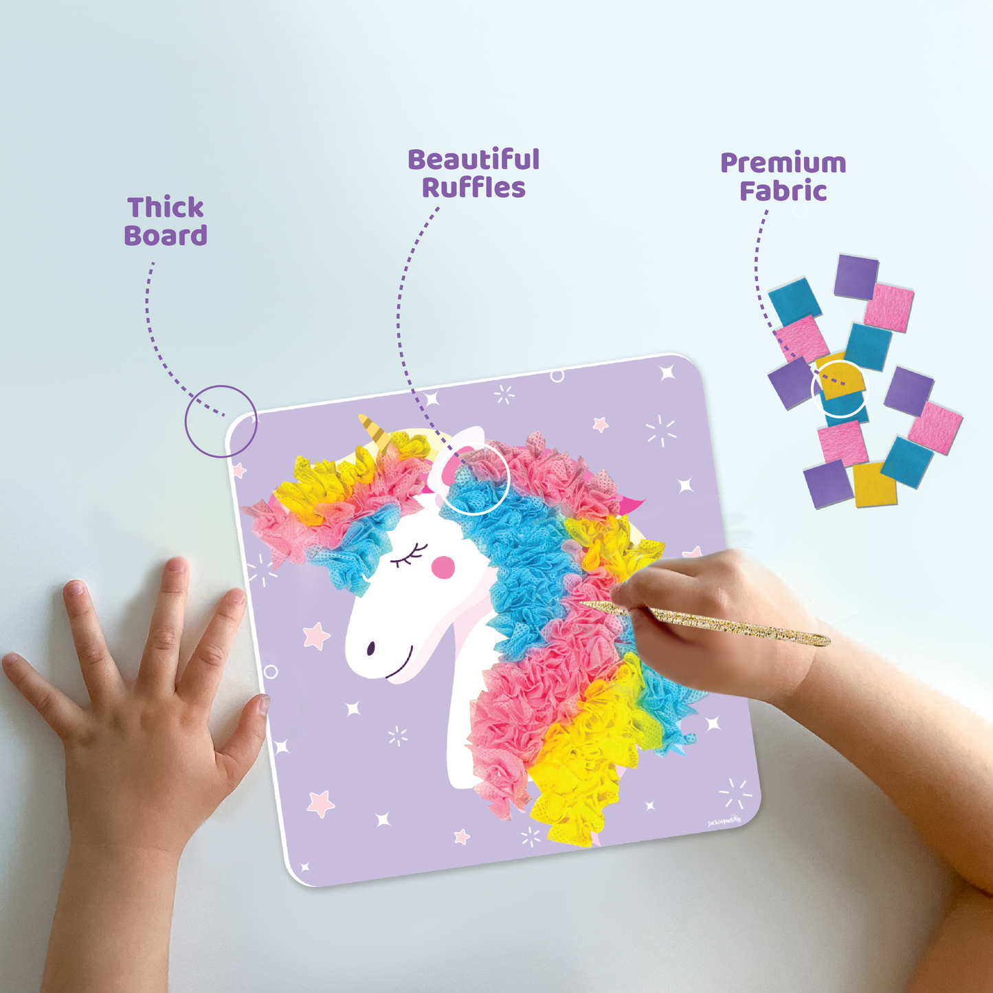 jackinthebox Poke Poke Art for Kids - Unicorns, Mermaids, Princess, Cupcakes, Mess-Free Sewing Art for Children, Toys for Girls and Boys Ages 4 5 6 7 8, Great Gift for Children, DIY Creative Activity
