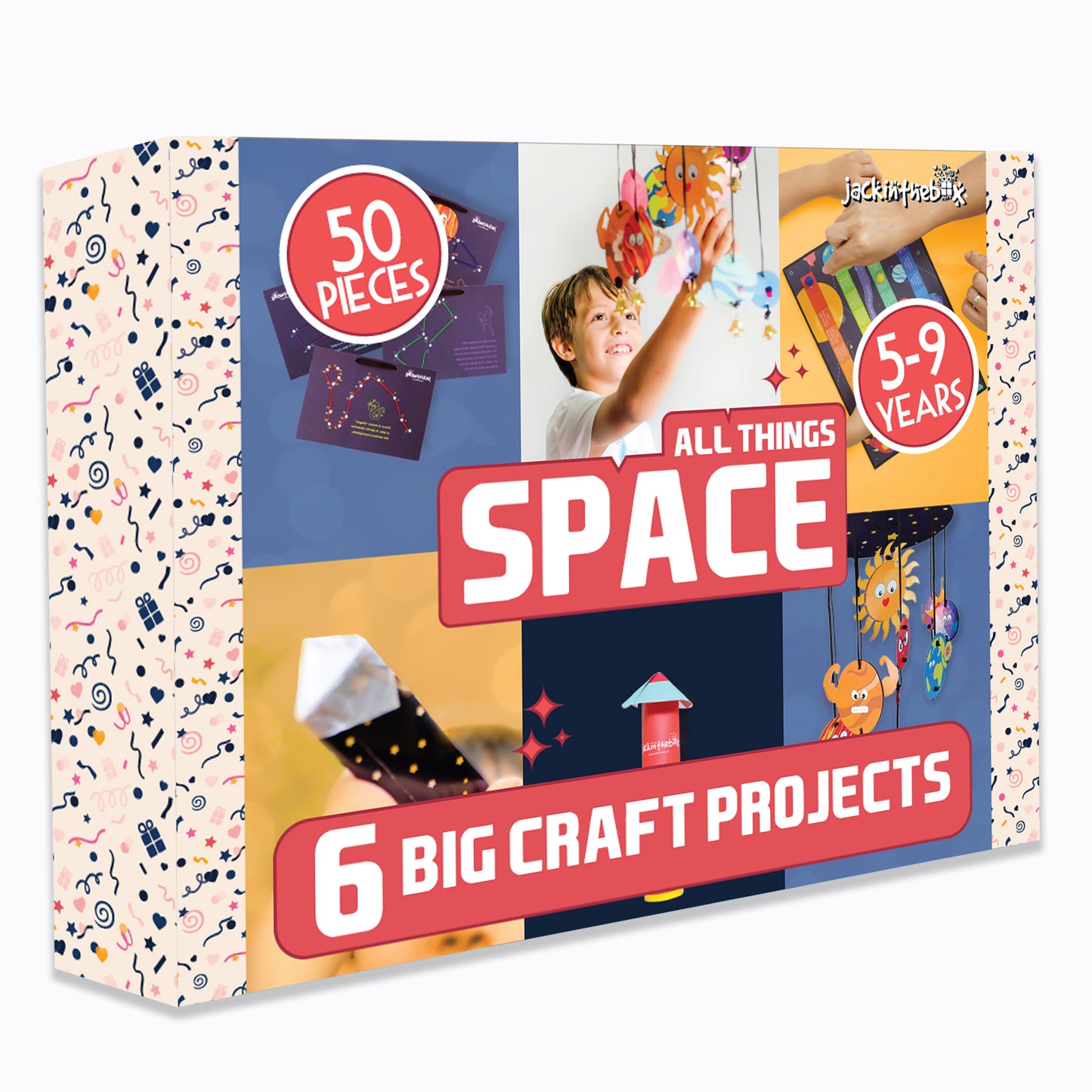 Space Science Craft Kit Gift 6-in-1 | Arts Crafts Space Toy for Kids Ages 6-8 | Gifts for Boys and Girls Aged 6,7,8,9,10 Year Olds | Solar System Toys for Kids