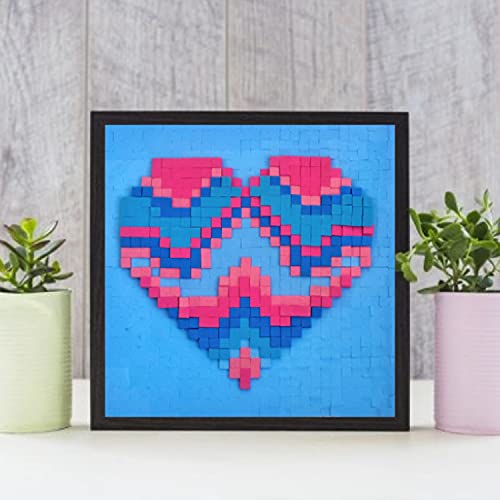 STICK 'N' STACK jackinthebox Valentine Craft Kit for Adults with 3D Foam Stickers - Heart Design - Great Stress Buster Craft Kits for Adults