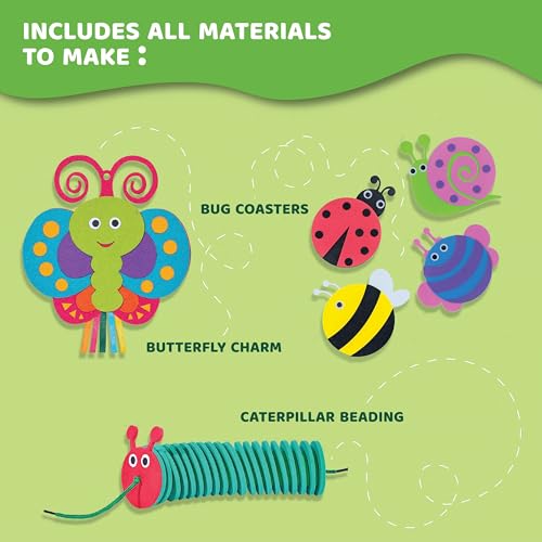 jackinthebox Junior. - Bugs and Bees Themed Art and Craft kit | 3-in-1 Craft Kit | Best Gift for Girls and Boys Ages 3 4 5 Years