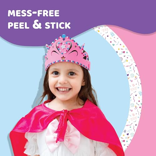 jackinthebox Princess Themed Arts and Crafts for Girls | Make a Cape, Tiara and Wand | Best Gift for Girls Ages 5 6 7 8 Years | 3 Craft Projects in 1 Box