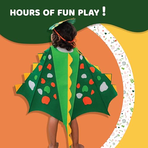 jackinthebox Dinosaur Toys for Kids 3-5 | 3-in-1 Dino Dress-Up Kit | Arts and Crafts for Boys and Girls | Dinosaur Costume | Great Gift for Kids Ages 3 4 5…