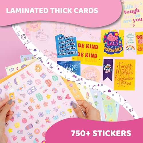 jackinthebox Wall Collage Kit with Glitter Crafts | 1350 PCS | Aesthetic Wall Decor for Teen & Tween Girls | Great for 11 12 13 14 15 Year Old Girls | Perfect Wall Prints | Cute Dorm Room Wall Décor…