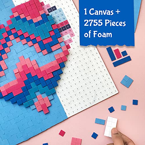 STICK 'N' STACK jackinthebox Valentine Craft Kit for Adults with 3D Foam Stickers - Heart Design - Great Stress Buster Craft Kits for Adults