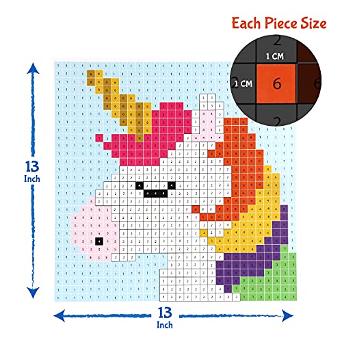 Stick n Stack Mosaic Arts and Crafts for Kids and Adults with 3D Foam Stickers - Unicorn Design - Mess-Free Kids Craft Kit for Striking 3D Art - Unique Unicorn Gifts for Girls and Boys Ages 10 and Up