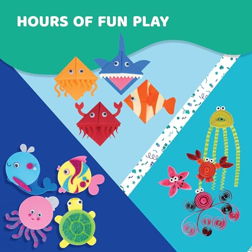jackinthebox Under The Sea Themed Craft Kit | Includes Beautiful Felt Mermaid Sewing Kit | 6 Different Crafts-in-1 | Best Gift Girls Ages 6 to 10 Years (6-in-1)