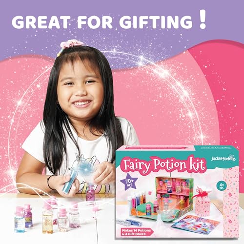 jackinthebox DIY Fairy Potion Kit for Kids | Make 14 Sparkly Potions Using Magic Mixes with This Potion Making Kit | Create & Gift Magic Potions to Loved Ones | Great Gift for Ages 6 7 8 9 10