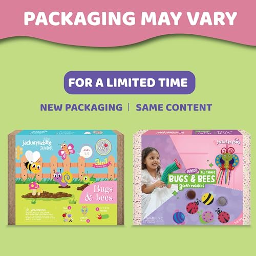 jackinthebox Junior. - Bugs and Bees Themed Art and Craft kit | 3-in-1 Craft Kit | Best Gift for Girls and Boys Ages 3 4 5 Years