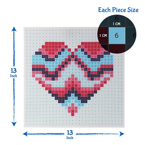 STICK 'N' STACK jackinthebox Valentine Craft Kit for Adults with 3D Foam Stickers - Heart Design - Great Stress Buster Craft Kits for Adults