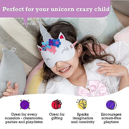 Unicorn Themed Art and Craft Kit for Girls | 3 Chunky Craft Projects | Best Gift for Girls Ages 5 6 7 8 9 10 Years