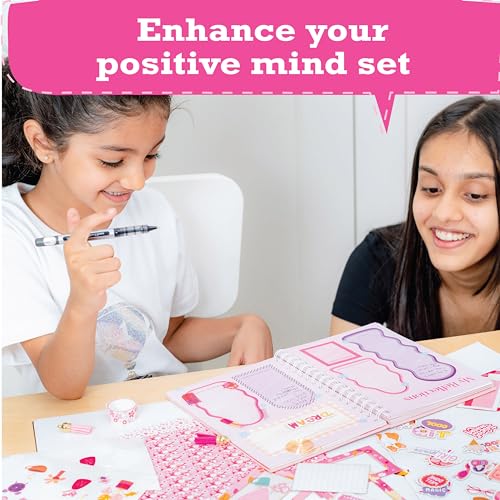 jackinthebox DIY Journal for Girls Ages 8-12 | 242 PCS | Scrapbook Kit | Tween Girls Gifts | Girls Journal Kit | Includes 10 fun guided spreads | Journaling Kit | Gifts for 8 9 10 11 12 year old girls