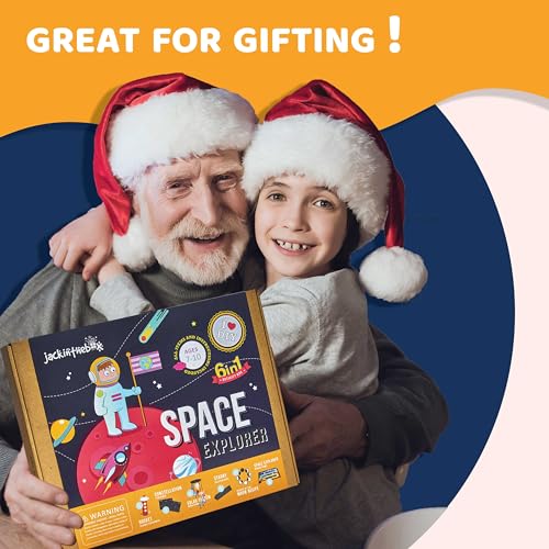 Space Science Craft Kit Gift 6-in-1 | Arts Crafts Space Toy for Kids Ages 6-8 | Gifts for Boys and Girls Aged 6,7,8,9,10 Year Olds | Solar System Toys for Kids