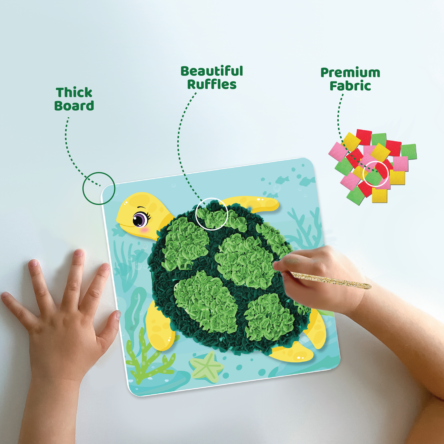 jackinthebox Poke Poke Art – Ocean Animals Like Crab, Turtle, Clownfish, Sea Horse, Jellyfish, Pufferfish, Mess-Free Sewing Art for Kids, Great Gift for Girls and Boys Ages 4 5 6 7 8