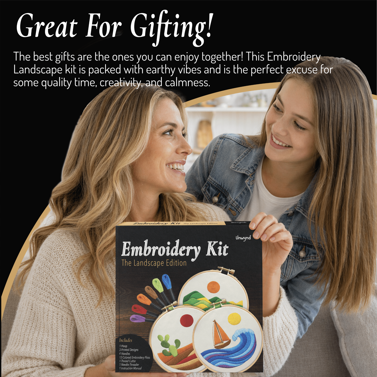 Unwynd Embroidery Kit – The Landscape Edition Pack of 3