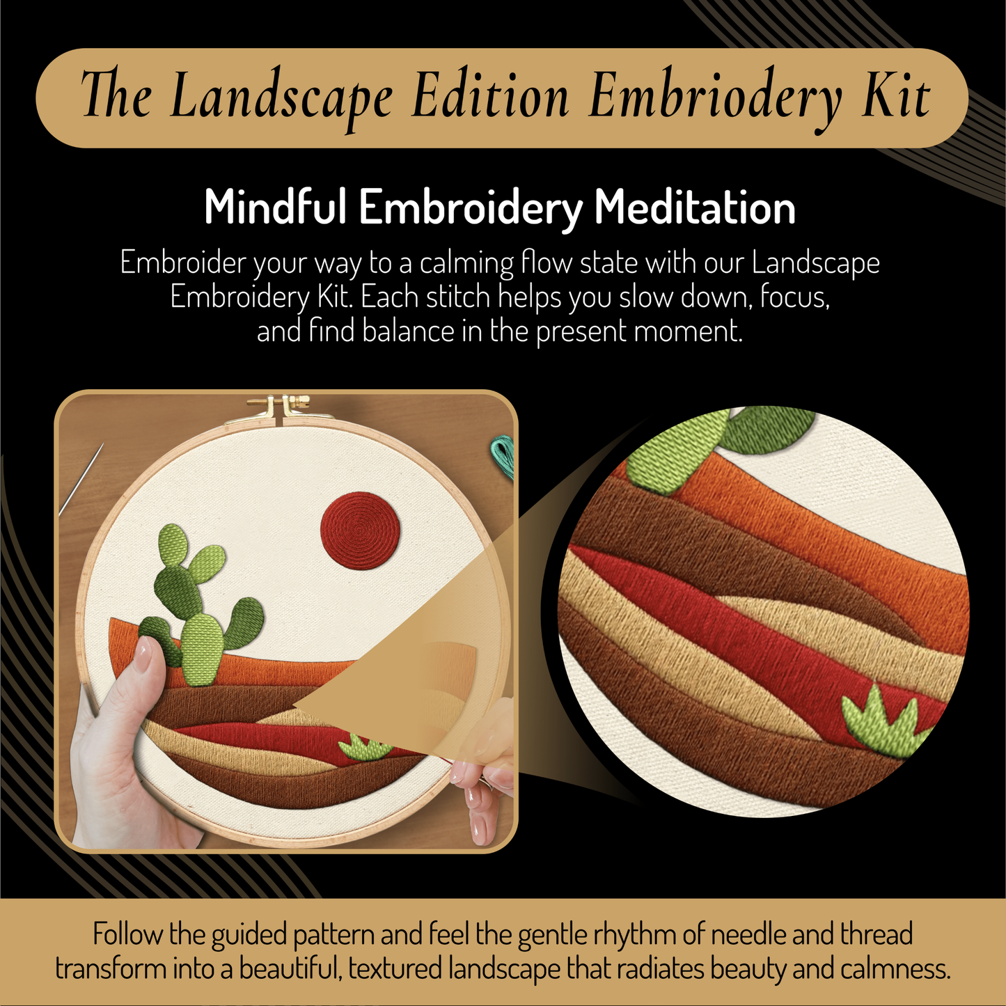 Unwynd Embroidery Kit – The Landscape Edition Pack of 3