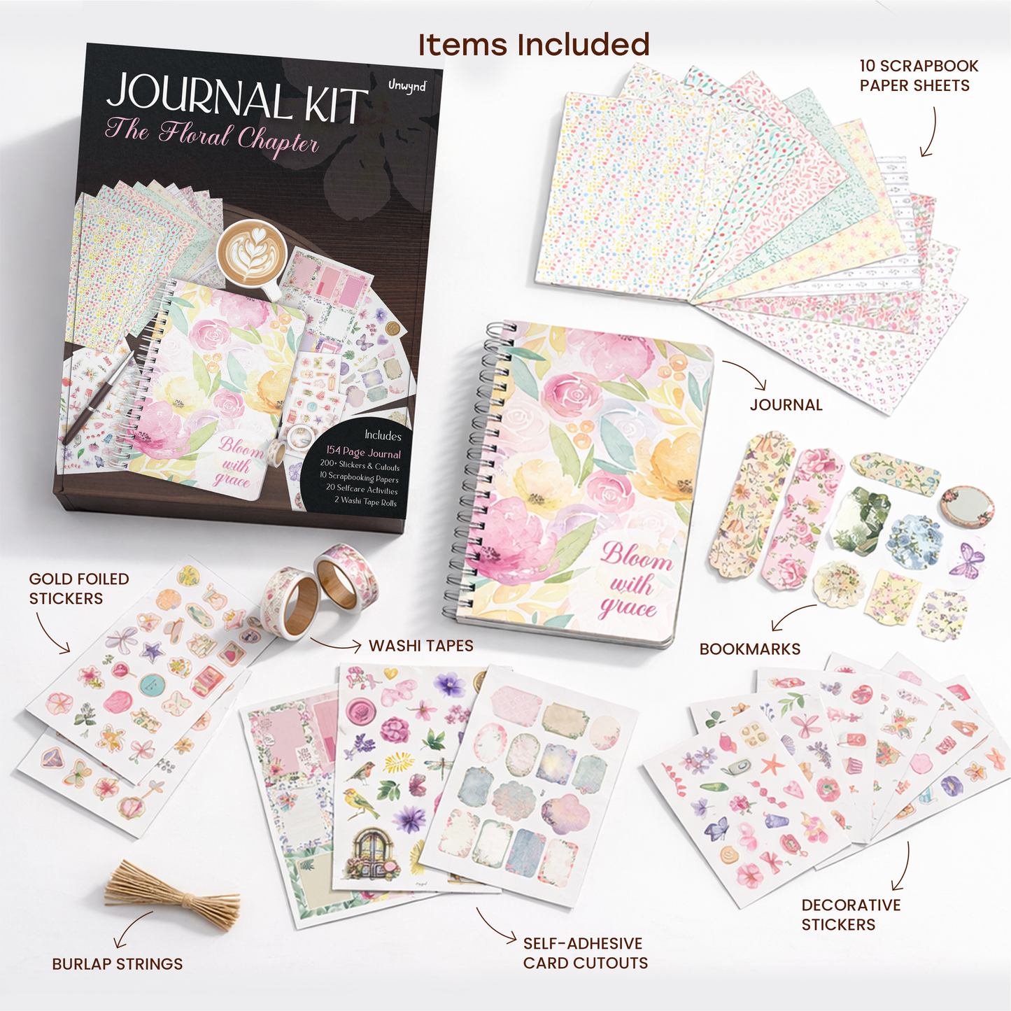 Unwynd Journal Kit – The Floral Chapter
