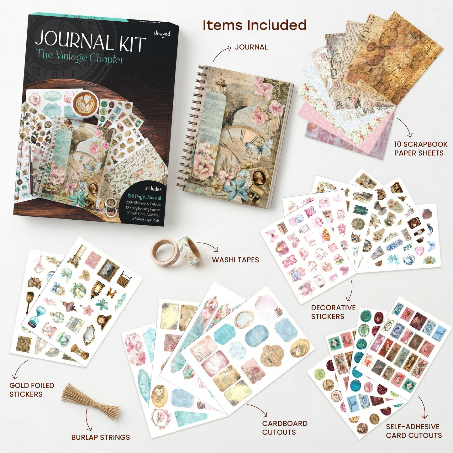 Unwynd Journal Kit – The Vintage Chapter