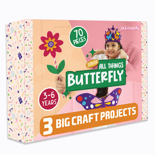 jackinthebox Butterflies Costume Craft kit for 3 to 5 Year olds | 3 Craft Projects | Great Gift for Girls Ages 3,4,5 Years…