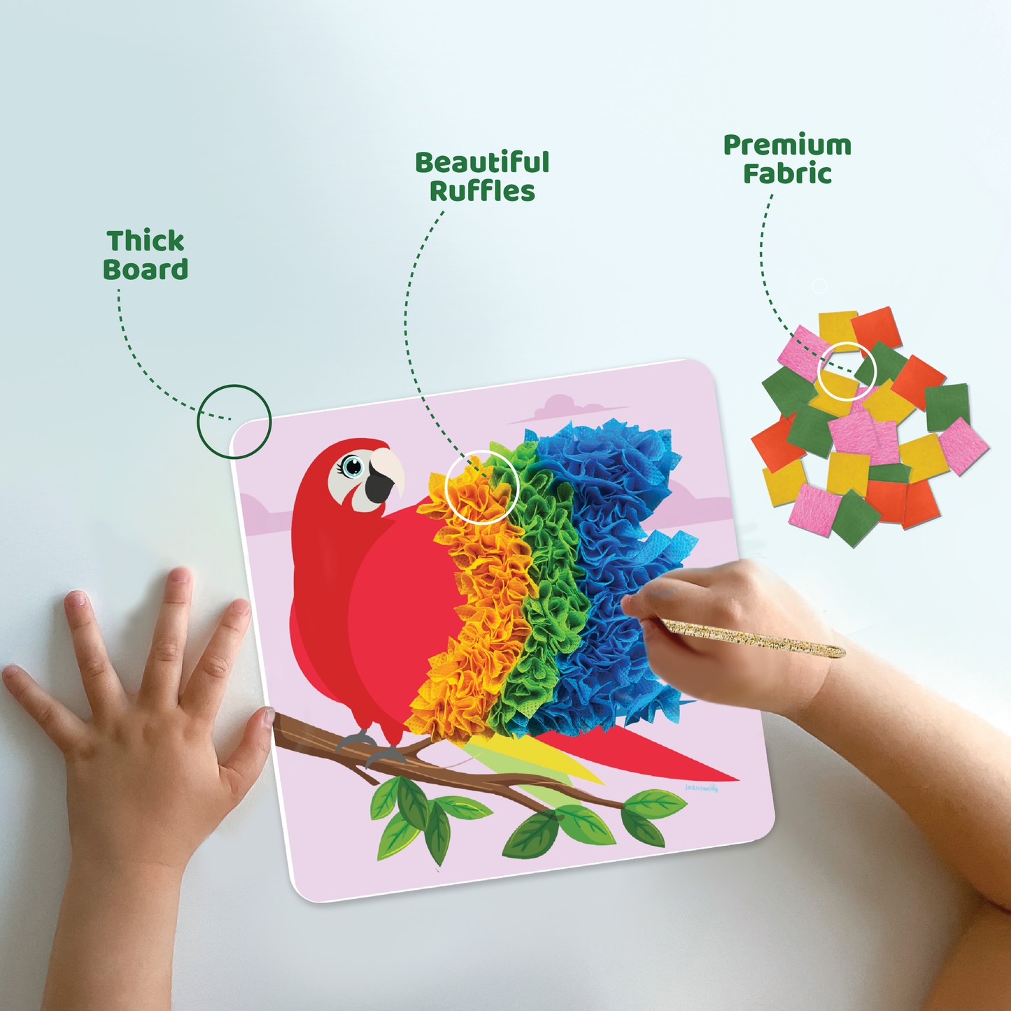 jackinthebox Poke Poke Art – Animals Theme Like Tortoise, Snail, Lion, Owl, Macaw, Butterfly, Mess-Free Sewing Art for Kids, Great Gift for Children, Toys for Girls and Boys Ages 4 5 6 7 8