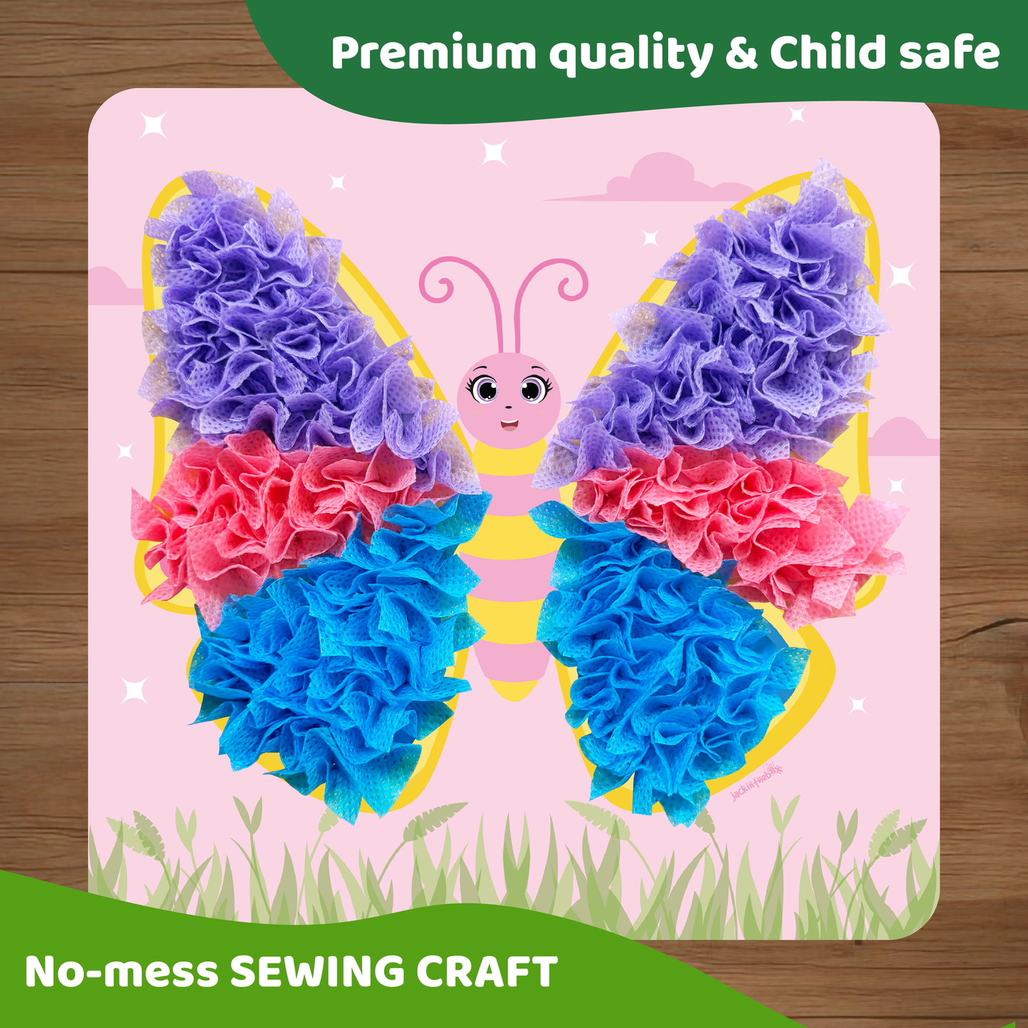 jackinthebox Poke Poke Art – Animals Theme Like Tortoise, Snail, Lion, Owl, Macaw, Butterfly, Mess-Free Sewing Art for Kids, Great Gift for Children, Toys for Girls and Boys Ages 4 5 6 7 8