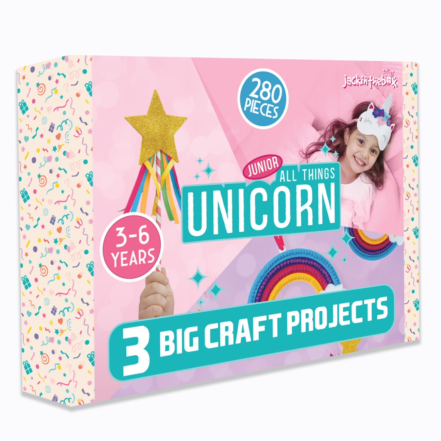 jackinthebox Unicorn Craft kit for 3 to 5 Year olds | 3 Craft Projects | Great Gift for Girls Ages 3,4,5 Years