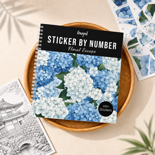 Unwynd Sticker By Number – Floral Escape