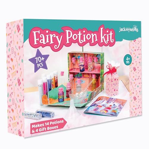 jackinthebox DIY Fairy Potion Kit for Kids | Make 14 Sparkly Potions Using Magic Mixes with This Potion Making Kit | Create & Gift Magic Potions to Loved Ones | Great Gift for Ages 6 7 8 9 10